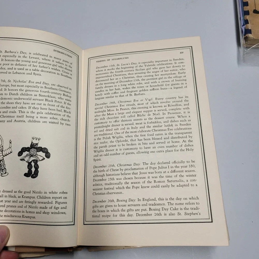 Visions of Sugarplums Mimi Sheraton 1968 Christmas Cookbook Book Club Edition